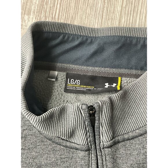 Under Armour Mens Gray 1/4 Zip Pullover Sweatshirt Size L - Picture 4 of 7